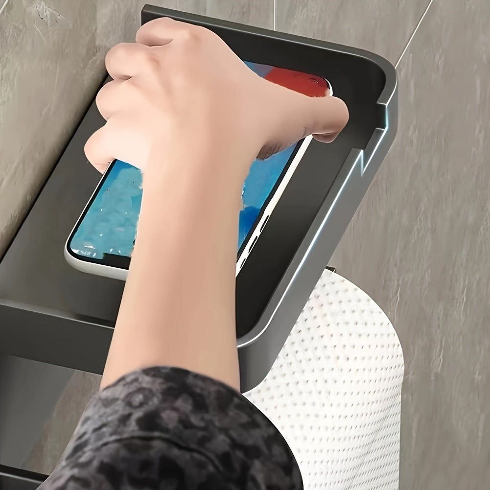 Porte-Papier Toilette Murale avec Étagère – Pratique et Élégant