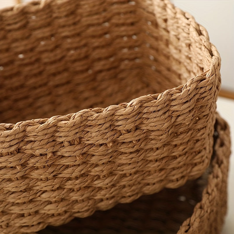 3 paniers de rangement tressé