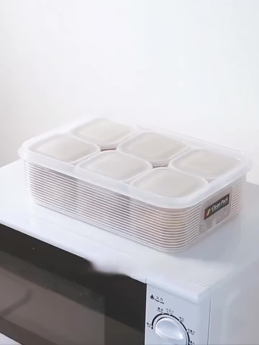 Set de 7 Contenants de Rangement pour Aliments, avec Couvercles