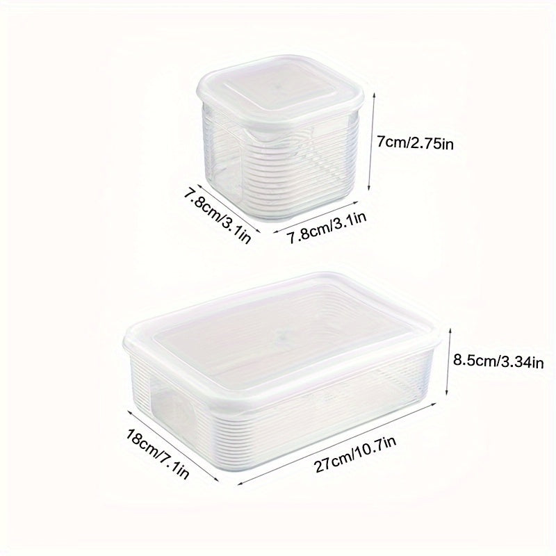 Set de 7 Contenants de Rangement pour Aliments, avec Couvercles