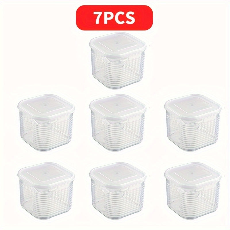 Set de 7 Contenants de Rangement pour Aliments, avec Couvercles